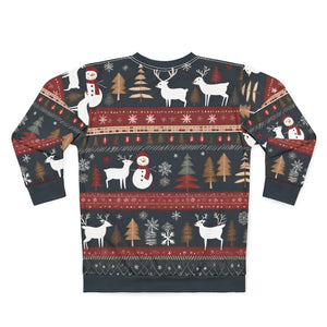 Festive Unisex Sweatshirt - Christmas Reindeer - Dipaliz - Sweatshirts