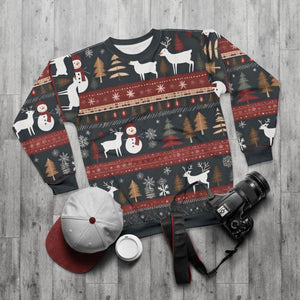 Festive Unisex Sweatshirt - Christmas Reindeer - Dipaliz - Sweatshirts
