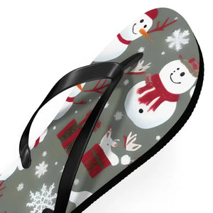 Christmas Snowman Unisex Flip Flops Festive Comfort Dipaliz - Slippers