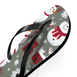 Christmas Snowman Unisex Flip Flops Festive Comfort Dipaliz - Slippers