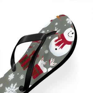 Christmas Snowman Unisex Flip Flops Festive Comfort Dipaliz - Slippers