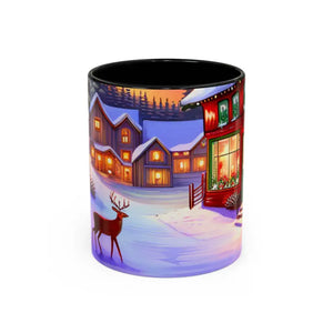 Mug - Accent Coffee - Christmas Winter 11oz Two-tone - Dipaliz
