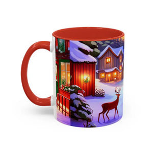 Mug - Accent Coffee - Christmas Winter 11oz Two-tone - Dipaliz