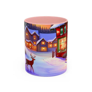Mug - Accent Coffee - Christmas Winter 11oz Two-tone - Dipaliz Pink