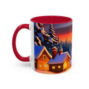 Christmas Winter Colorful Mugs - Festive Ceramic Red Mug - Dipaliz