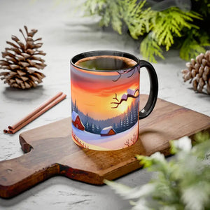Christmas Winter Colorful Mugs - Festive Ceramic Red Mug - Dipaliz