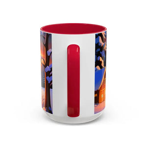 Christmas Winter Colorful Mugs - Festive Ceramic Red Mug - Dipaliz