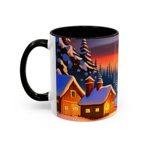 Christmas Winter Colorful Mugs - Festive Ceramic Red Mug - Dipaliz