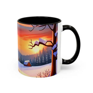 Christmas Winter Colorful Mugs - Festive Ceramic Red Mug - Dipaliz