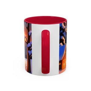 Christmas Winter Colorful Mugs - Festive Ceramic Red Mug - Dipaliz