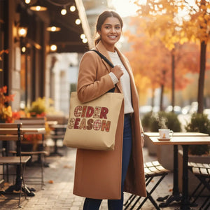 Dipaliz Cider Season Harvest Plaid Tote Bag Canvas - Bags