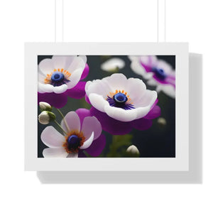 Anemone Flowers Gallery Canvas Wraps Framed Horizontal Poster Dipaliz - 16″ x 12″ / White - Posters Prints & Visual