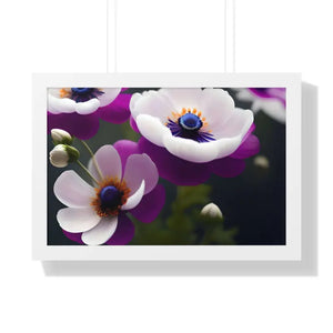 Anemone Flowers Gallery Canvas Wraps Framed Horizontal Poster Dipaliz - 24″ x 16″ / White - Posters Prints & Visual
