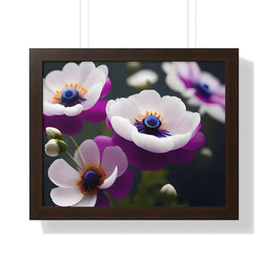 Anemone Flowers Gallery Canvas Wraps Framed Horizontal Poster Dipaliz - 20’’ x 16’’ / Walnut - Posters Prints & Visual
