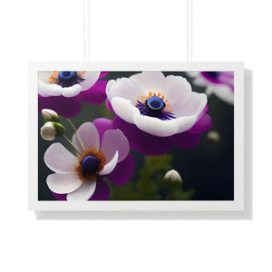 Anemone Flowers Gallery Canvas Wraps Framed Horizontal Poster Dipaliz - 30’’ x 20’’ / White - Posters Prints & Visual