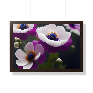Anemone Flowers Gallery Canvas Wraps Framed Horizontal Poster Dipaliz - 30’’ x 20’’ / Walnut - Posters Prints & Visual