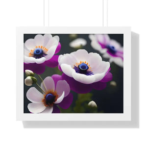 Anemone Flowers Gallery Canvas Wraps Framed Horizontal Poster Dipaliz - 20’’ x 16’’ / White - Posters Prints & Visual