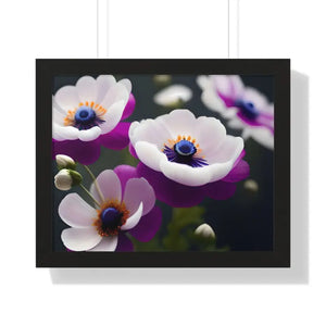 Anemone Flowers Gallery Canvas Wraps Framed Horizontal Poster Dipaliz - 20’’ x 16’’ / Black - Posters Prints & Visual
