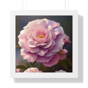 Poster - Rose Flowers Gallery Canvas Framed Horizontal - Dipaliz 16″ x / White