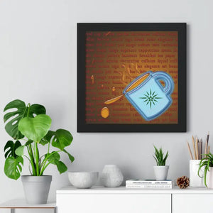 Gallery Canvas Wraps Coffee Latte Art Framed Decor by Dipaliz - 16″ x / Black - Posters Prints & Visual Artwork