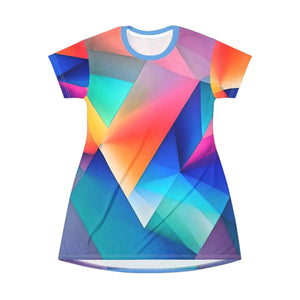 Colored Abstract Pattern Shirt Dress – Eco Friendly - Dipaliz - Dresses - Xs