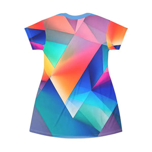 Colored Abstract Pattern Shirt Dress – Eco Friendly - Dipaliz - Dresses - Xs