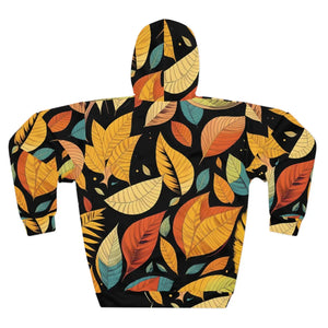 Vibrant Pullover Hoodie - Colored Fall Leaves - Dipaliz - Hoodies