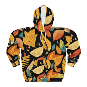 Vibrant Pullover Hoodie - Colored Fall Leaves - Dipaliz - Hoodies