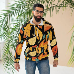 Vibrant Pullover Hoodie - Colored Fall Leaves - Dipaliz - Hoodies