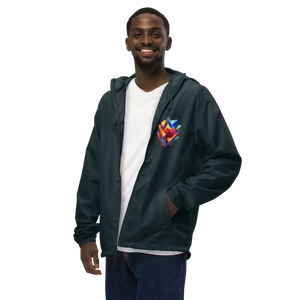 Geometric Pattern Zip Jacket Water Resistant - Dipaliz - Windbreakers
