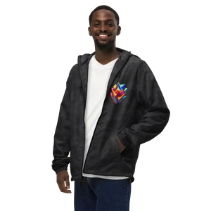 Geometric Pattern Zip Jacket Water Resistant - Dipaliz - Windbreakers
