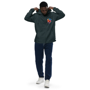 Geometric Pattern Zip Jacket Water Resistant - Dipaliz - Windbreakers