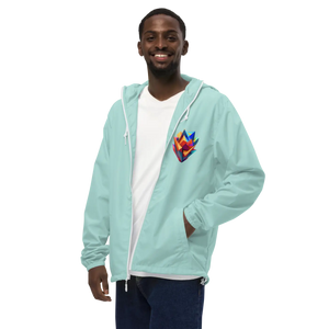 Geometric Pattern Zip Jacket Water Resistant - Dipaliz - Windbreakers