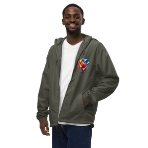 Geometric Pattern Zip Jacket Water Resistant - Dipaliz - Windbreakers