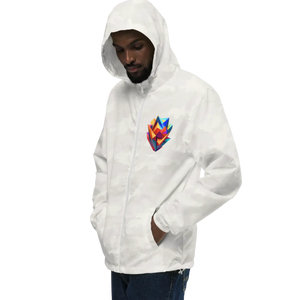Geometric Pattern Zip Jacket Water Resistant - Dipaliz - Windbreakers