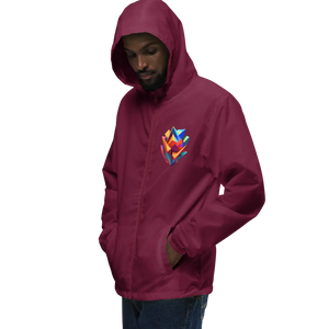 Geometric Pattern Zip Jacket Water Resistant - Dipaliz - Windbreakers