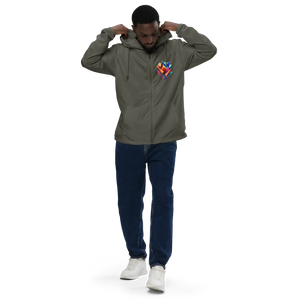 Geometric Pattern Zip Jacket Water Resistant - Dipaliz - Windbreakers
