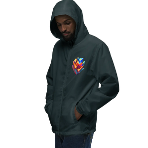 Geometric Pattern Zip Jacket Water Resistant - Dipaliz - Windbreakers