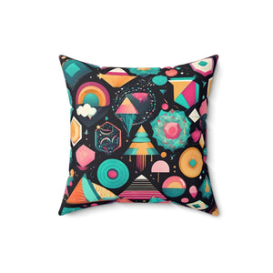 Colorful Abstract Pattern – Polyester Square Pillow - Dipaliz - Throw Pillows