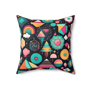 Colorful Abstract Pattern – Polyester Square Pillow - Dipaliz - Throw Pillows