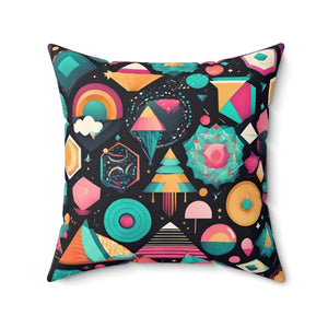 Colorful Abstract Pattern – Polyester Square Pillow - Dipaliz - Throw Pillows