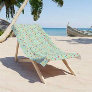 Colorful Birds Beach Towel – Cotton Loop Backing - Dipaliz - Towels