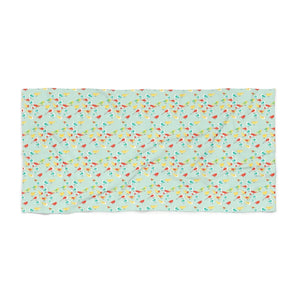 Colorful Birds Beach Towel – Cotton Loop Backing - Dipaliz - Towels