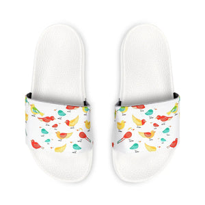 Colorful Birds Youth Slide Sandals - Summer Adventure Footwear - Dipaliz - Kid’s