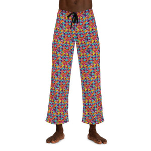 Colorful Checkered Pattern Men’s Pajama Pants (aop) - Pajamas