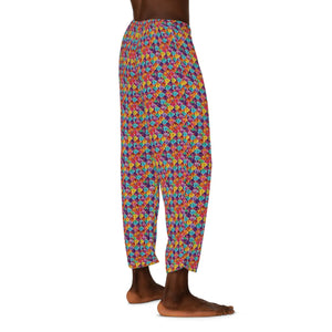 Colorful Checkered Pattern Men’s Pajama Pants (aop) - Pajamas