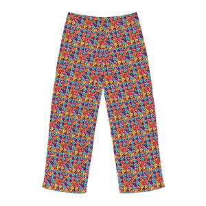 Colorful Checkered Pattern Men’s Pajama Pants (aop) - Pajamas