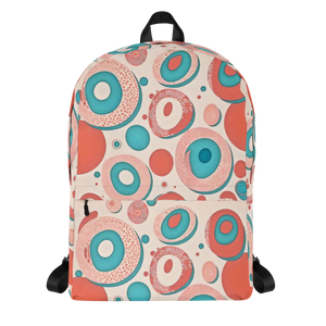 Vibrant Backpack - Colorful Circles Water Resistant - Dipaliz - Backpacks
