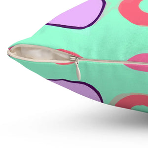 Colorful Circles Pattern – Spun Polyester Square - Dipaliz - Throw Pillows
