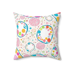 Colorful Circles Pattern Spun Polyester Square - Dipaliz - Throw Pillows